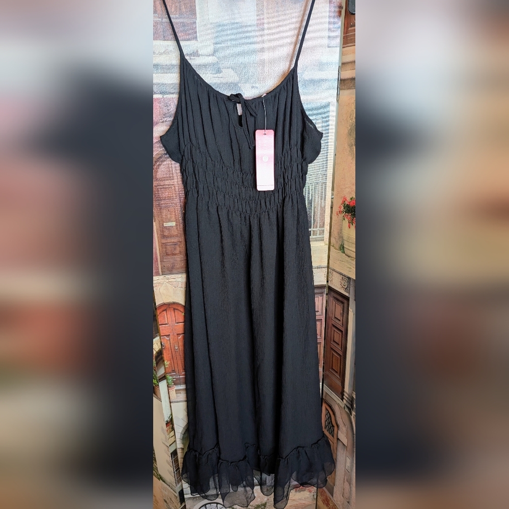 Sophisticated Black Midi Dress